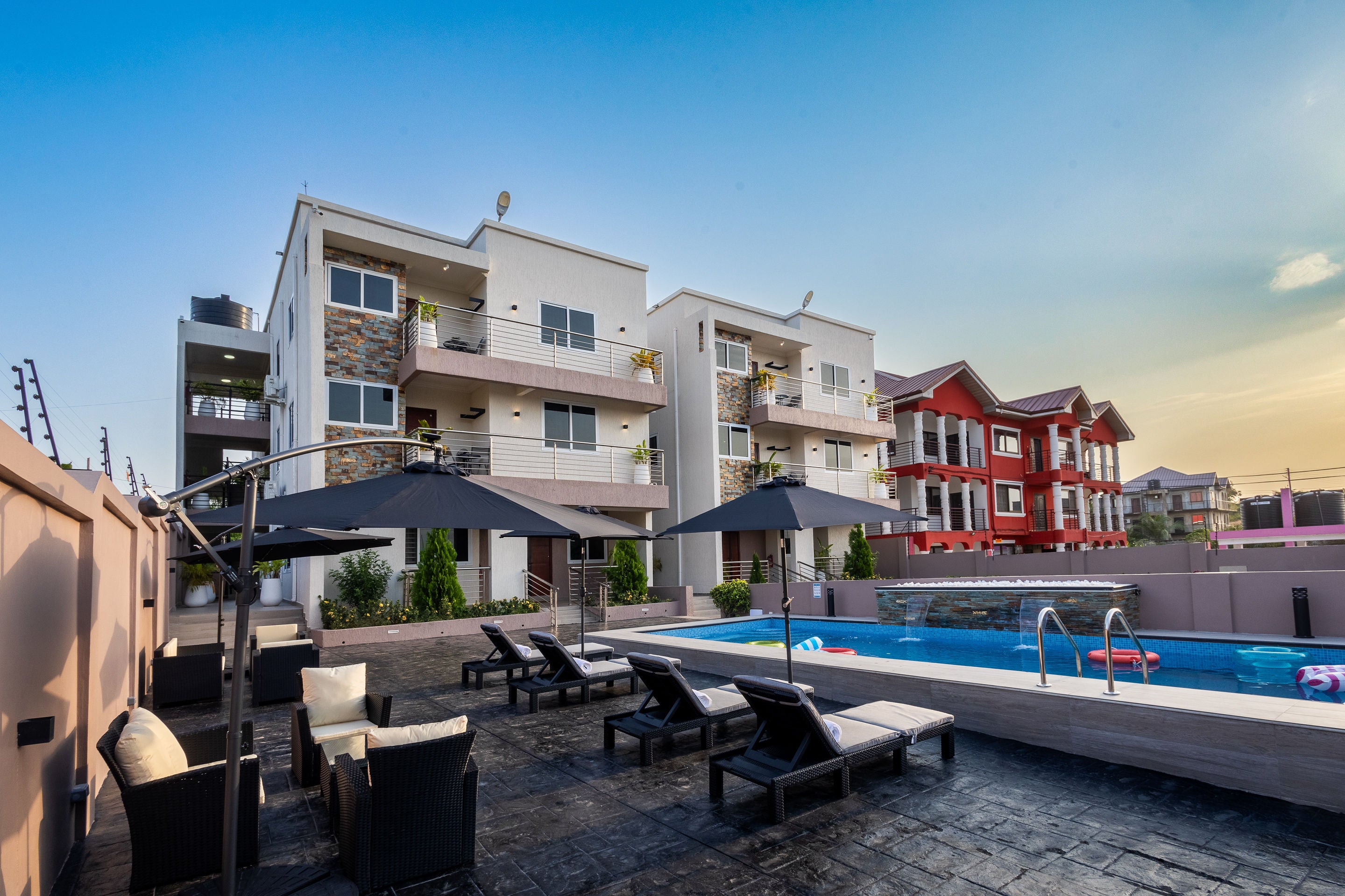 Courtyard view of the apartments